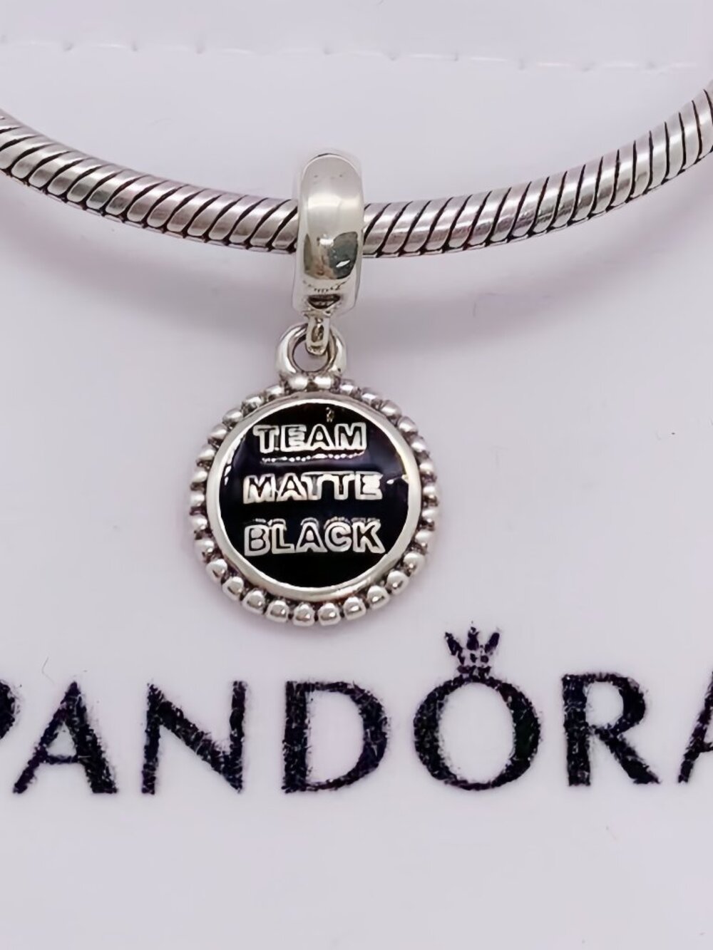 Pandora Team Matte Black ExclusiveCharm Pendant